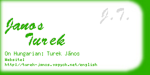 janos turek business card